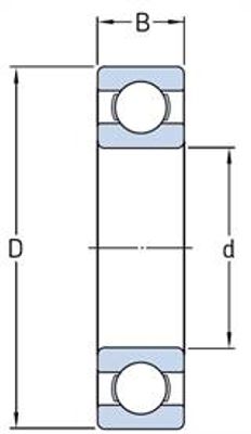 Kulelager Pentair Whisperflow motor pumpeside 1R6203-2RSH   