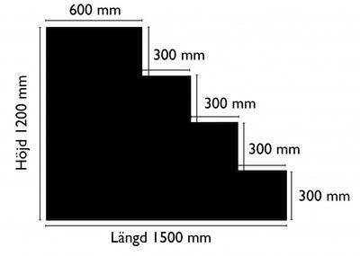 Helgavl trapp Magnelis 3,5 m, 4 trinn