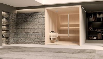 AstralPool St Moritz – moderne badstue med glassfront