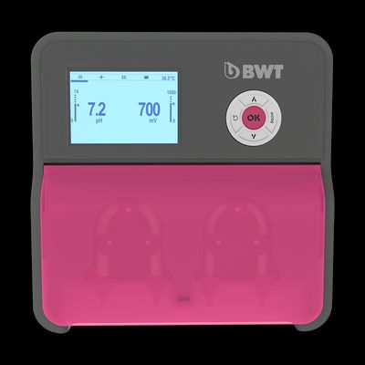 BWT Manager Connect Duo pH/Fri-klor/ORP Redox montert på panel